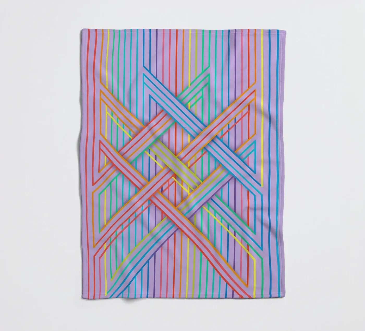 abstract cross line vector fleecedeken van oneway