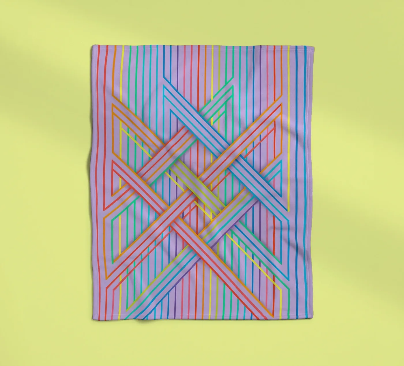 abstract cross line vector fleecedeken van oneway