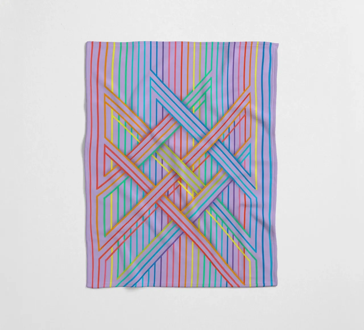 abstract cross line vector fleecedeken van oneway