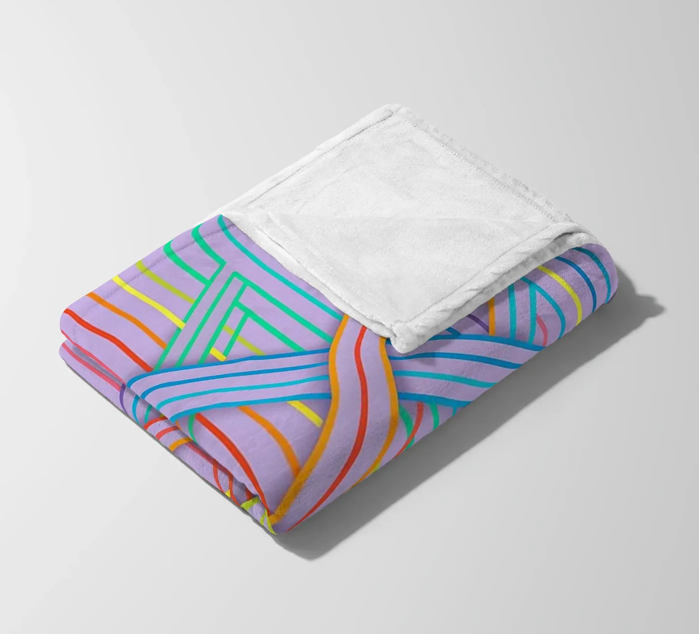 abstract cross line vector fleecedeken van oneway