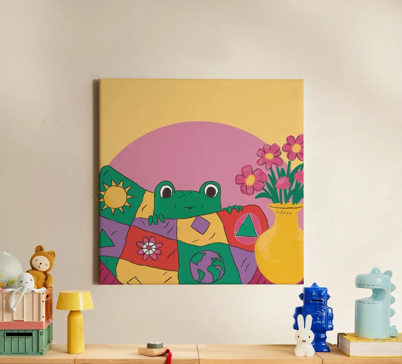 Frog Prince Teatime canvas by Sentinel Glow