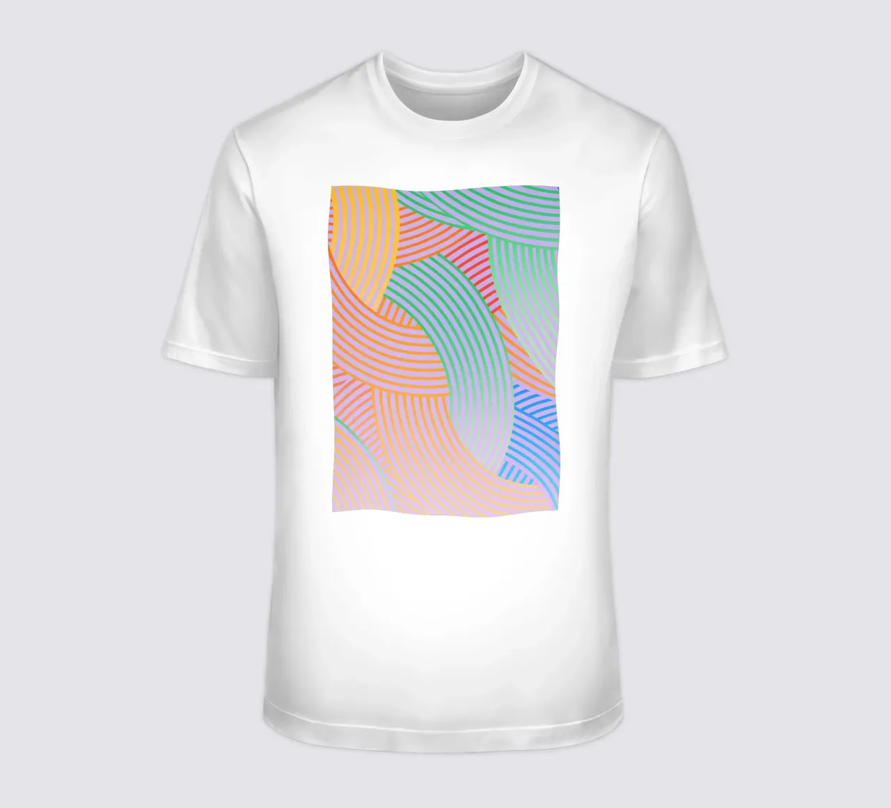 vector línea curva abstracta camiseta de oneway