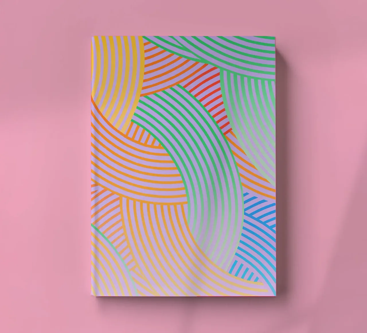 abstract curved line vector notebook by oneway