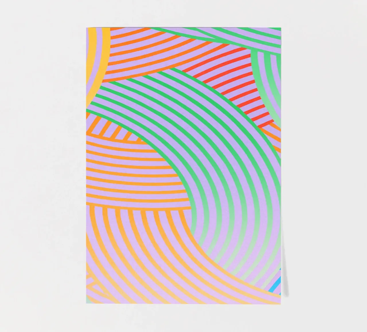 abstract curved line vector sticker sheet by oneway