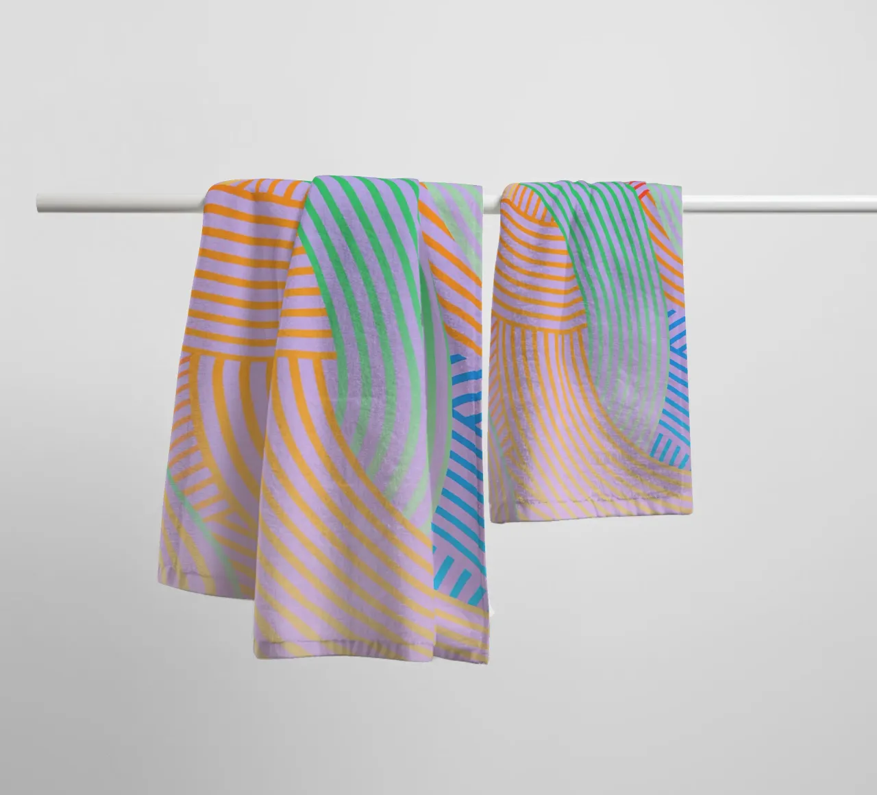 abstract curved line vector towel by oneway