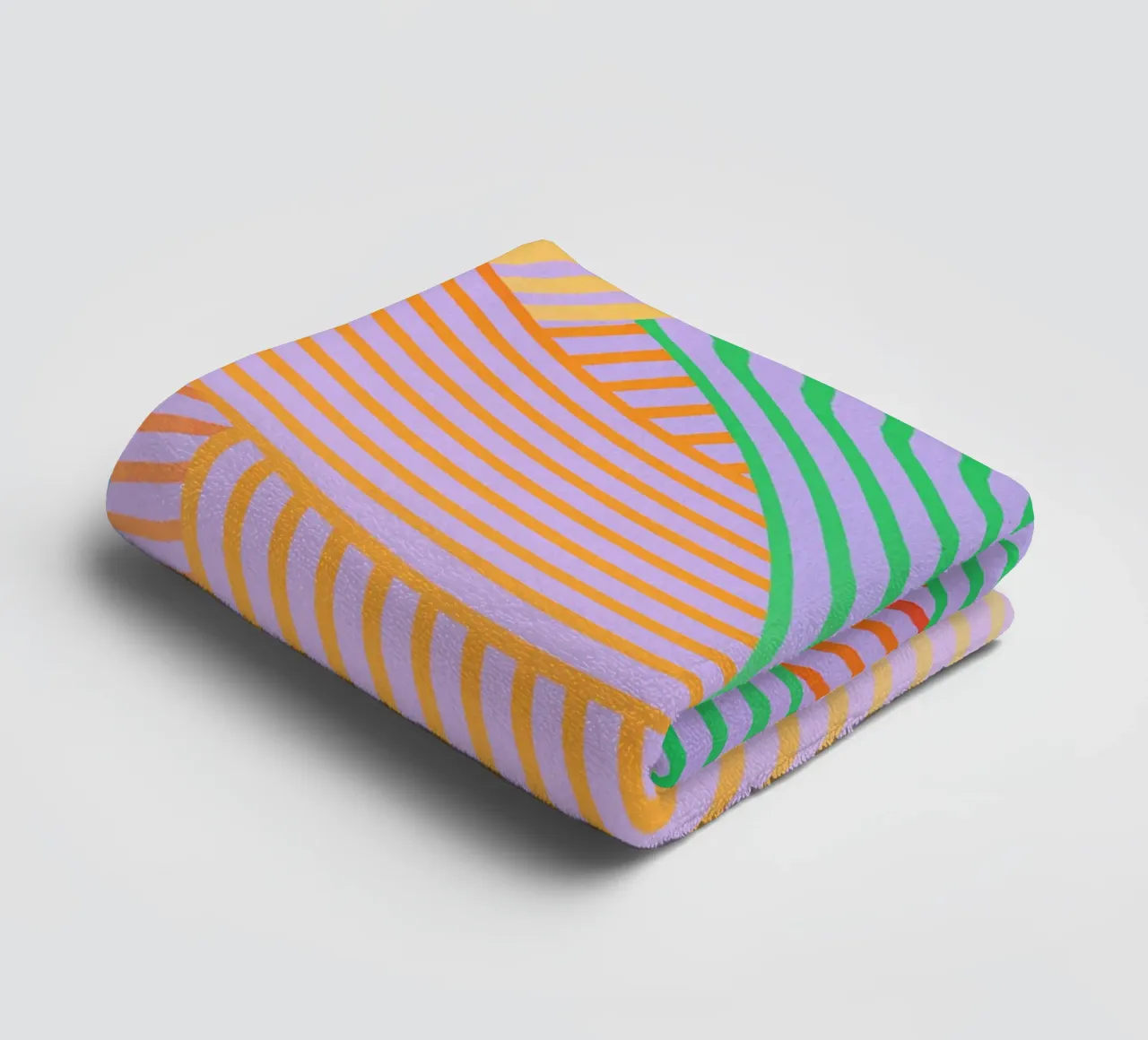abstract curved line vector towel by oneway