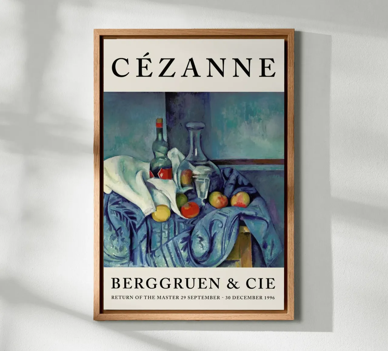 Cézanne - The Peppermint Bottle, Berggruen tela con Cornice a cassetta da Vintage by JUNIQE