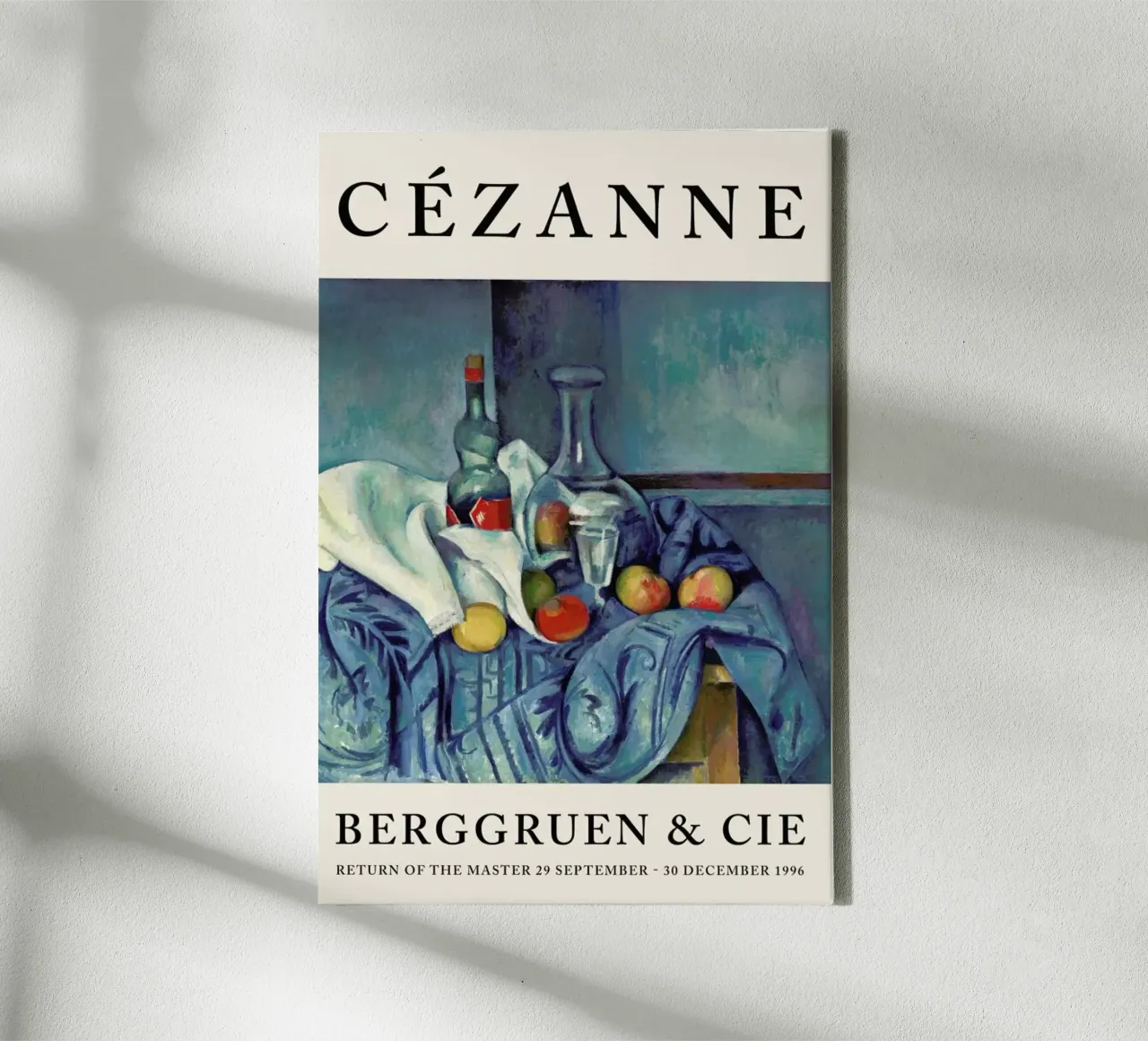 Cézanne - The Peppermint Bottle, Berggruen tela con Cornice a cassetta da Vintage by JUNIQE