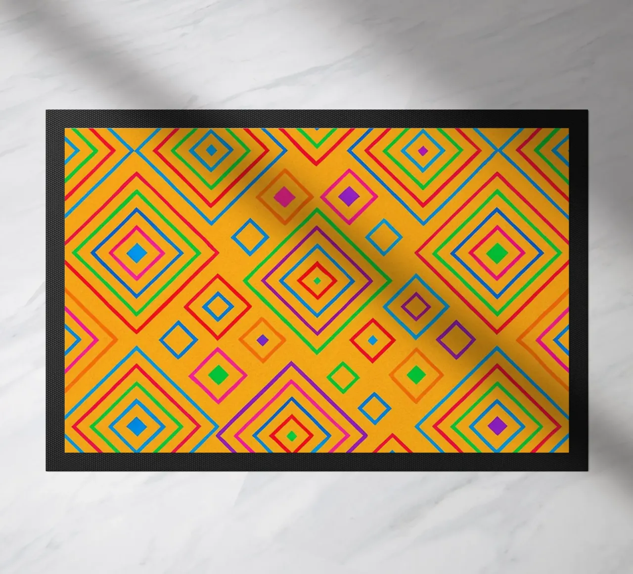 abstract diamond line vector doormat by oneway