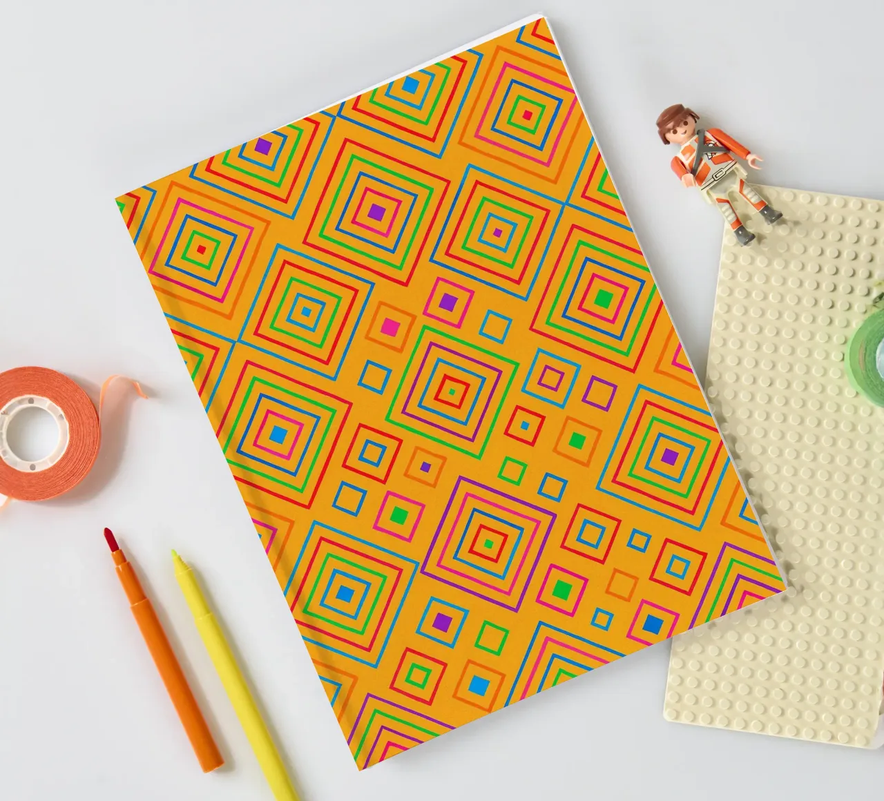abstract diamond line vector notebook by oneway