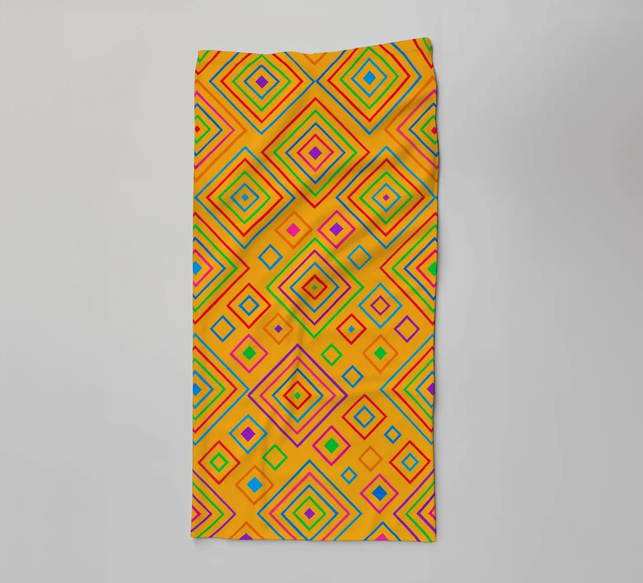 abstract diamond line vector towel by oneway