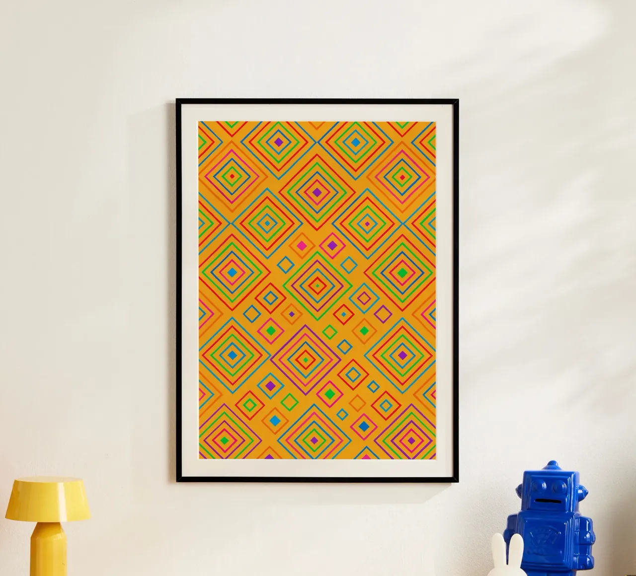 abstract diamond line vector poster by oneway