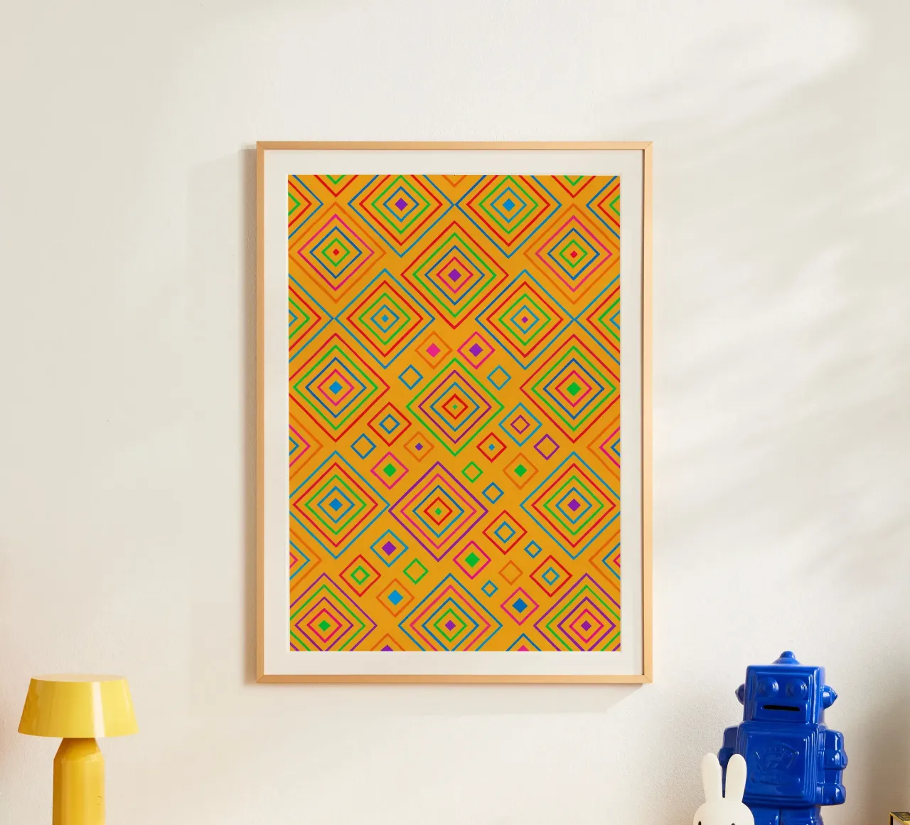 vector abstracto de línea de diamante hahnemühle de oneway