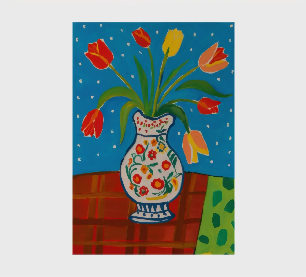 Red Tulip Patterned Vase notebook by Sentinel Glow