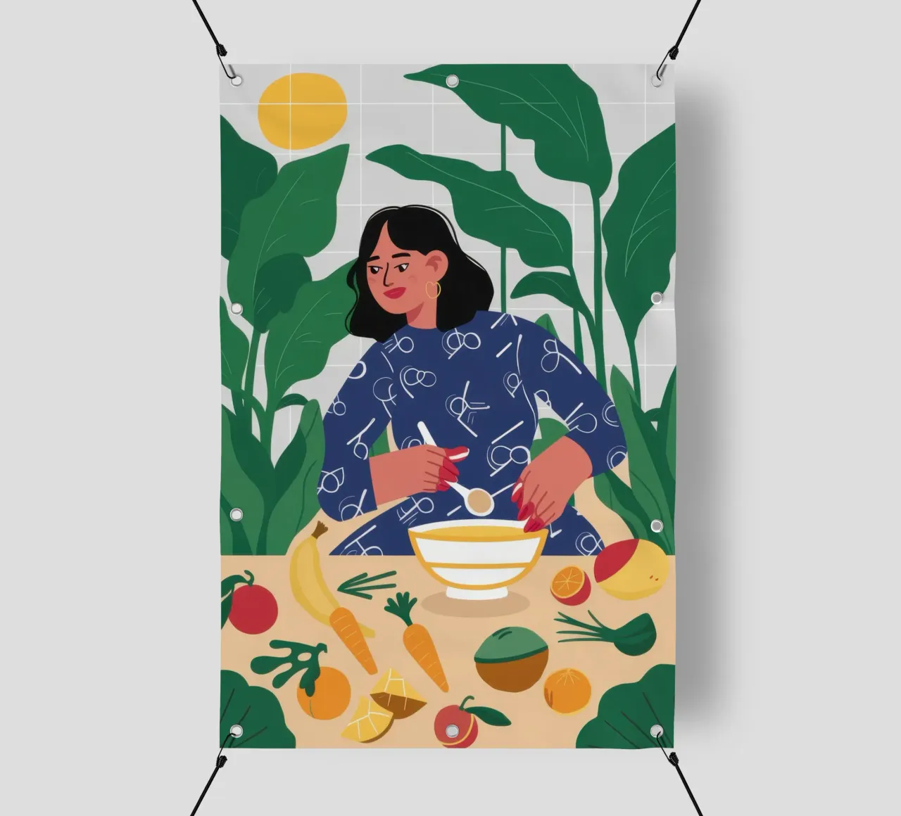 Cereali e frutti di bosco telo in pvc da Pale Aura