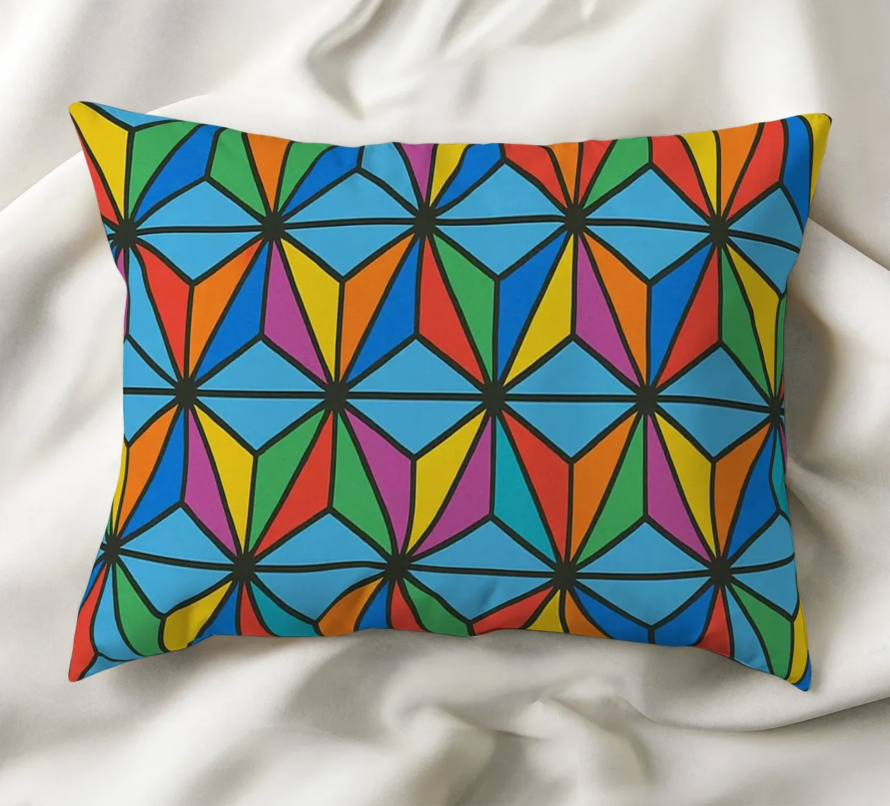 abstract diamond lines vector decorative cushion by oneway
