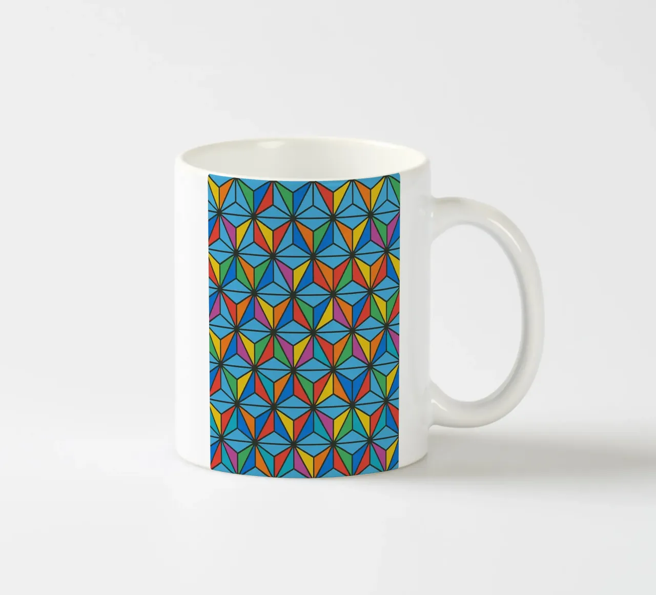 linee astratte di diamanti vettoriali tazza in ceramica da oneway