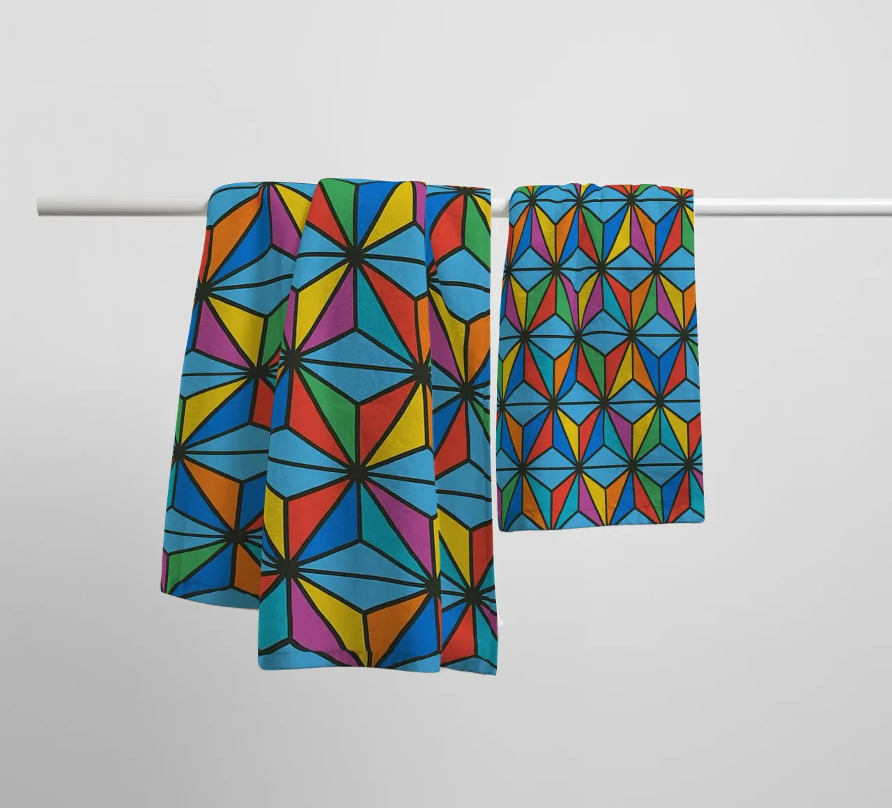 abstract diamond lines vector towel by oneway