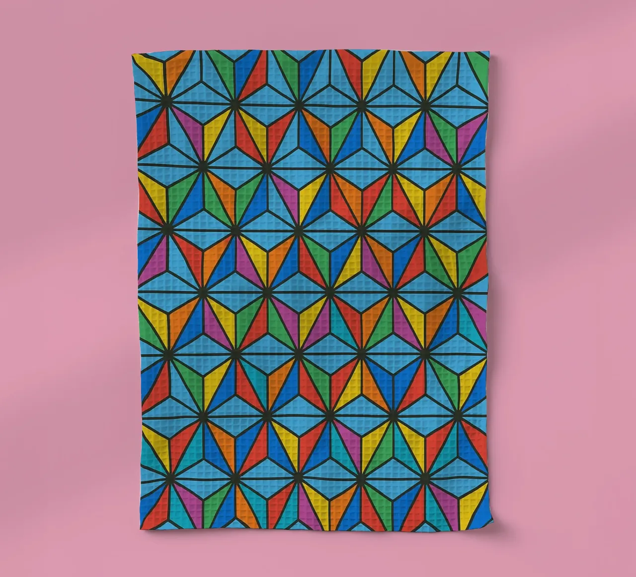 abstract diamond lines vector tea towel by oneway