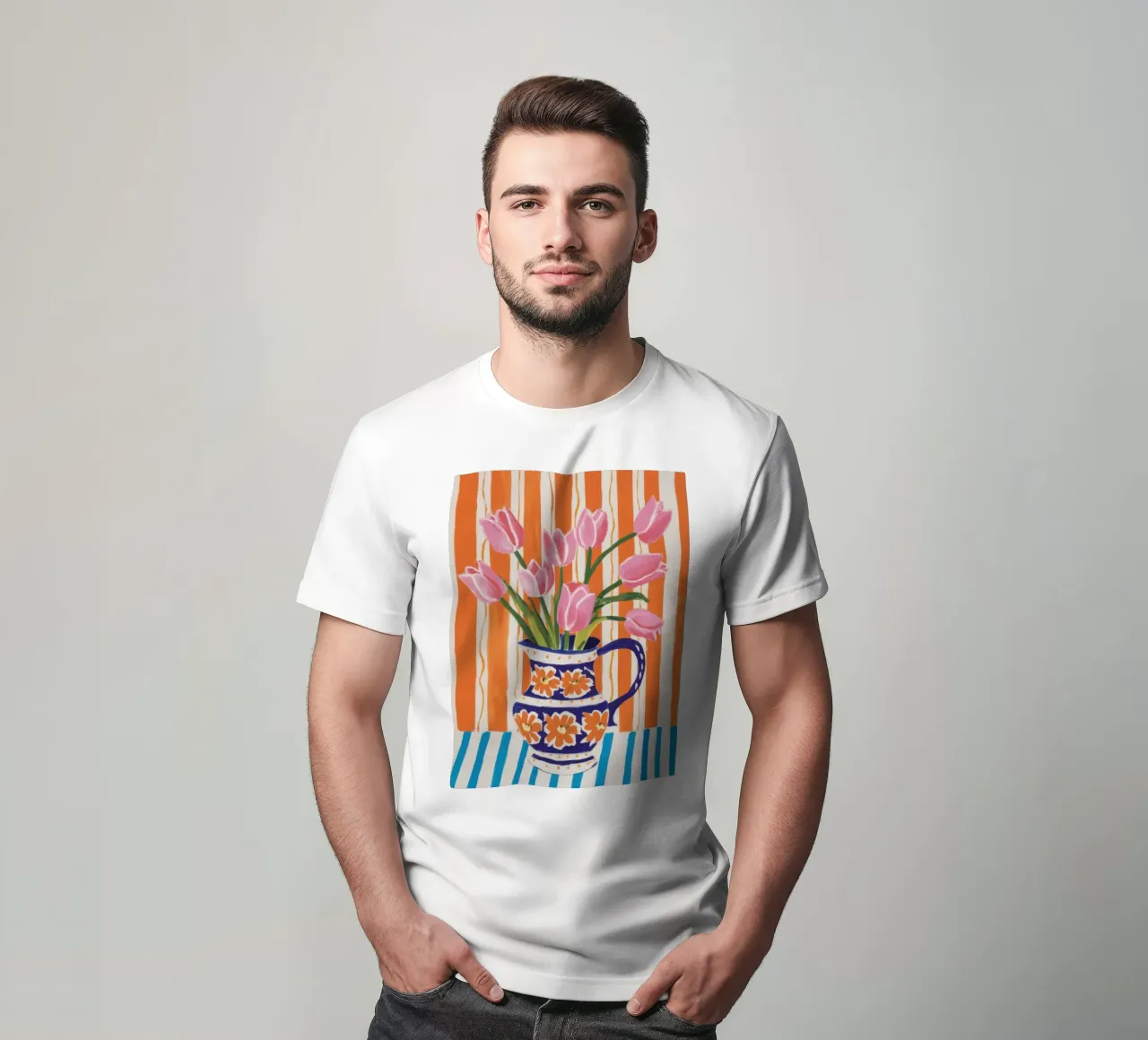 Tazza Tulipani a righe t-shirt da Sentinel Glow