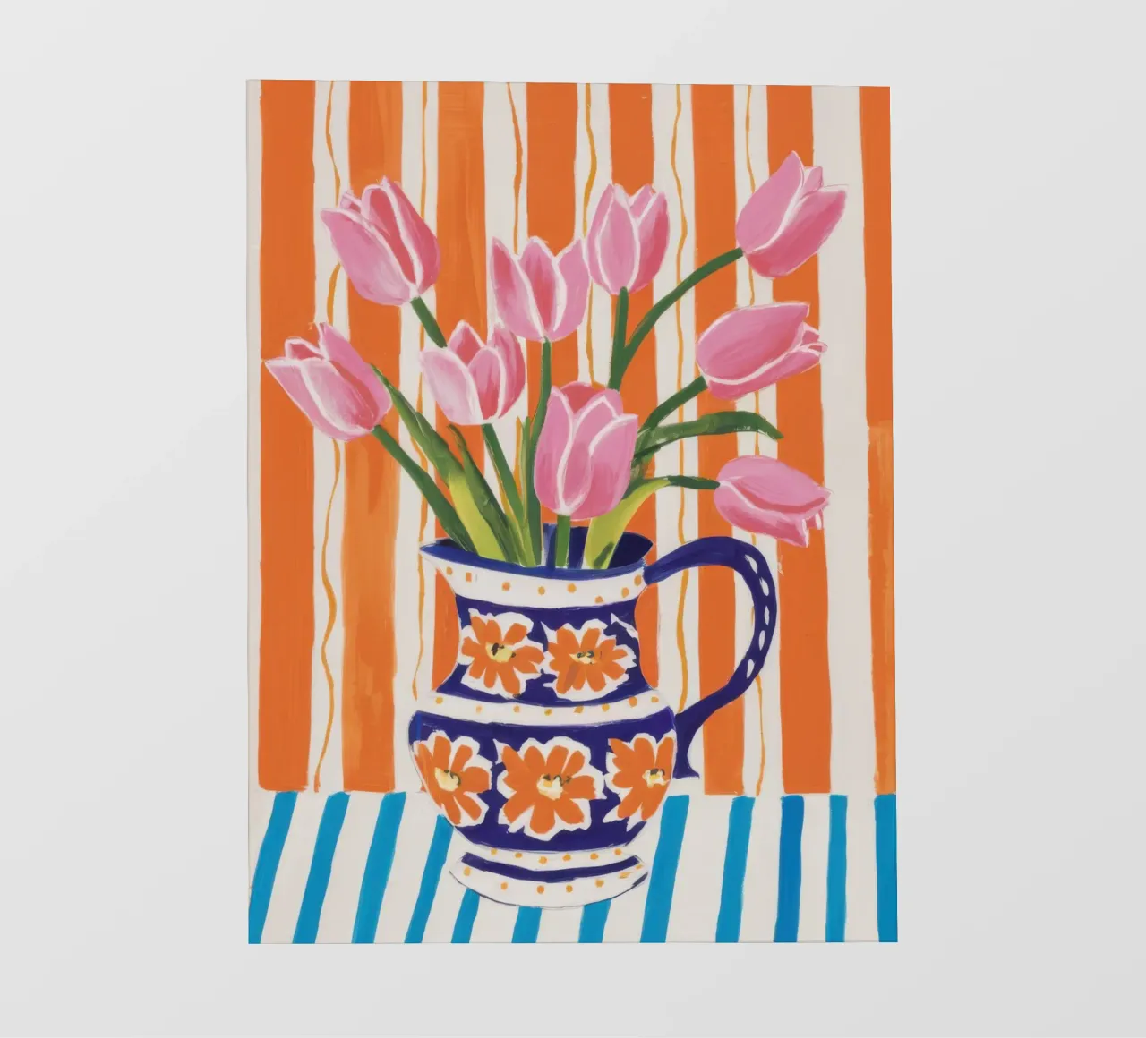 Tazza Tulipani a righe telo in pvc da Sentinel Glow