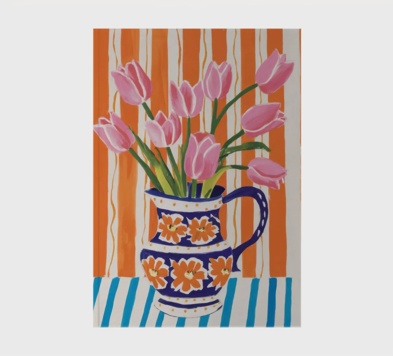 Striped Mug Tulips notebook by Sentinel Glow