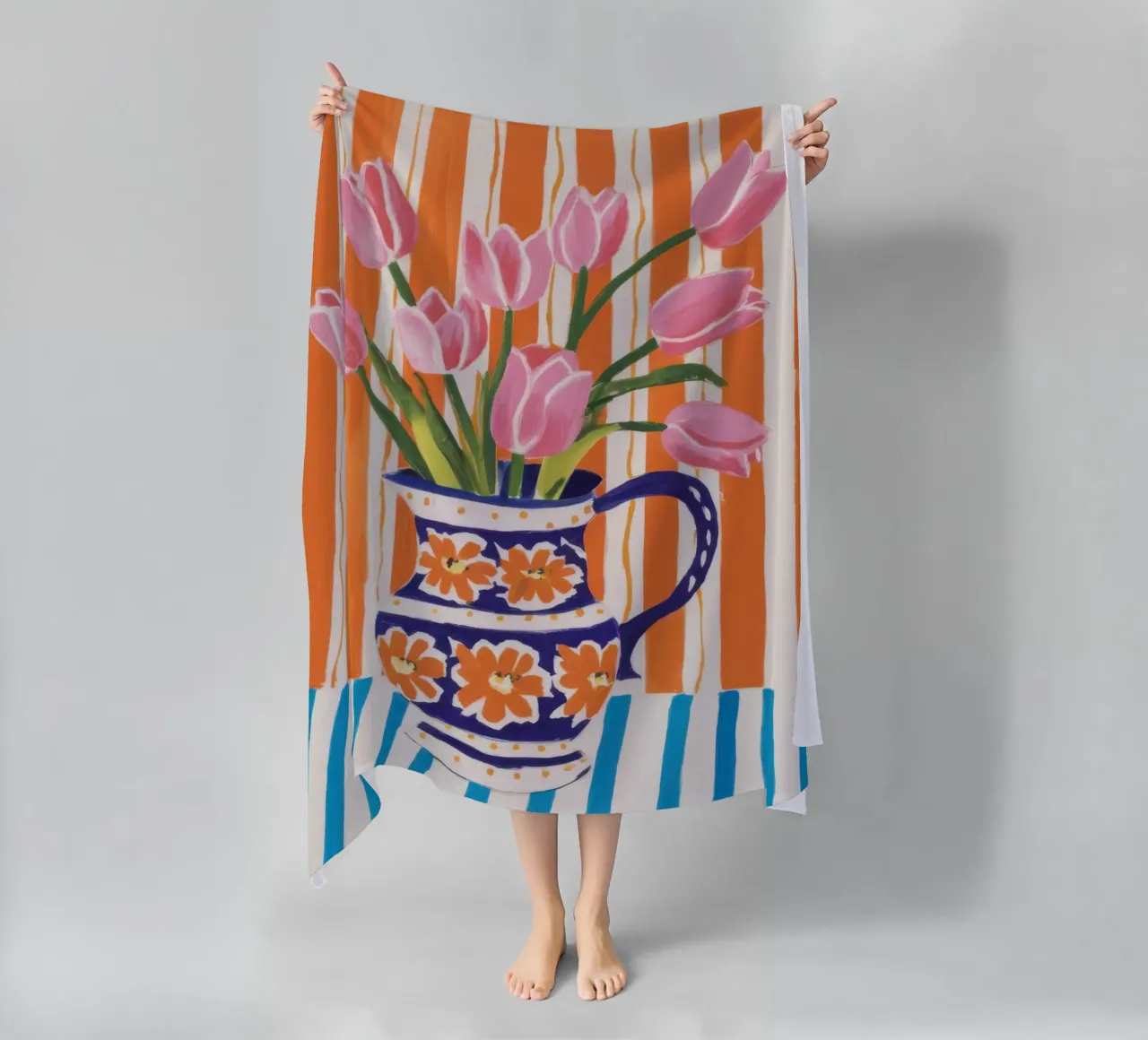 Tazza Tulipani a righe telo mare da Sentinel Glow