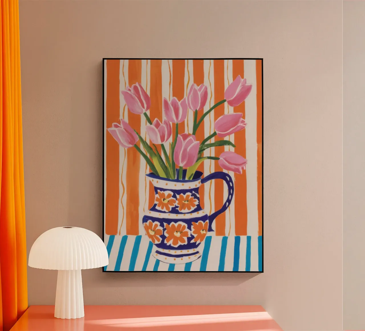 Tazza Tulipani a righe plexiglass da Sentinel Glow