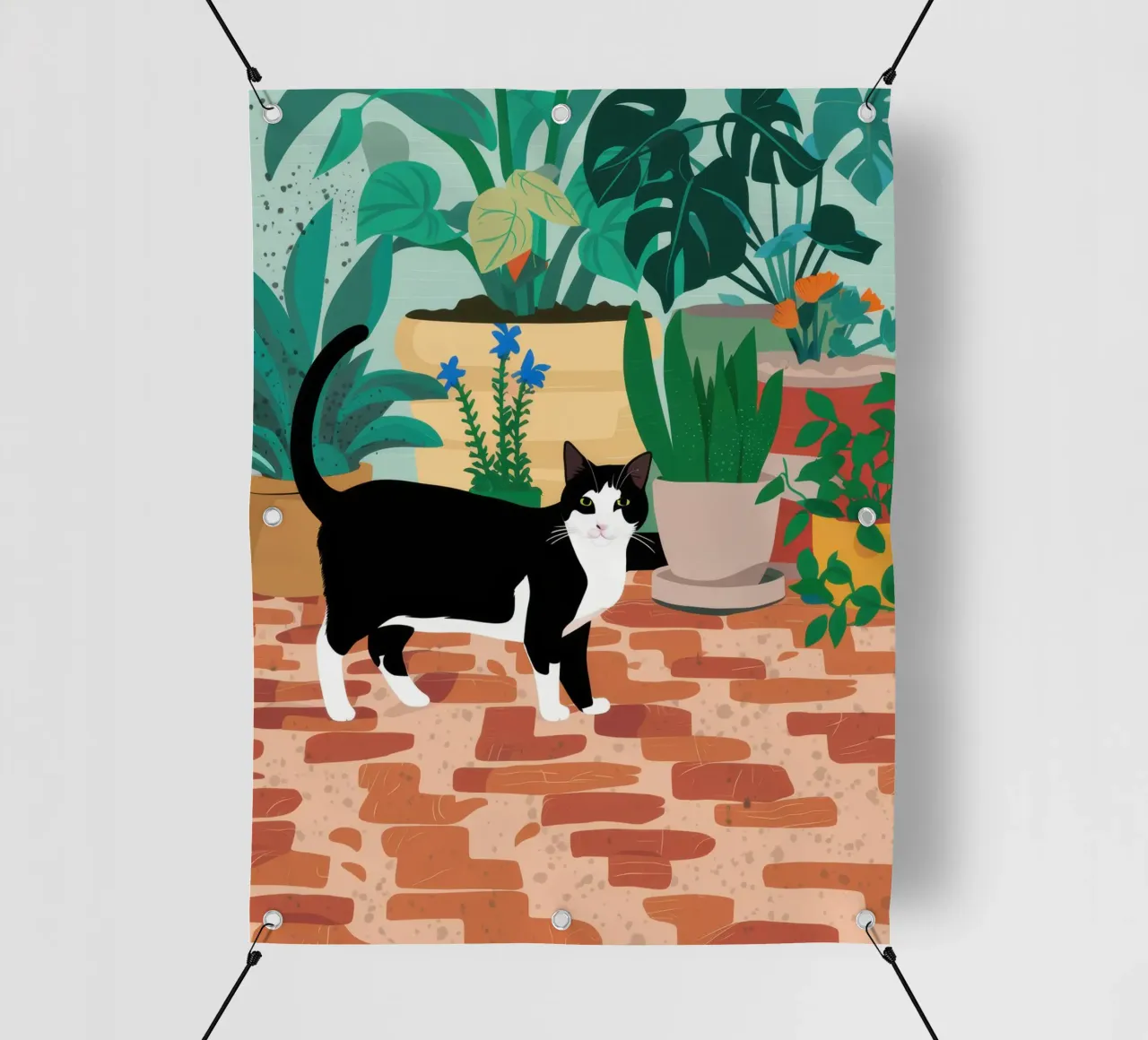 Pavimento piastrellato Gatti telo in pvc da Marigold Tiga