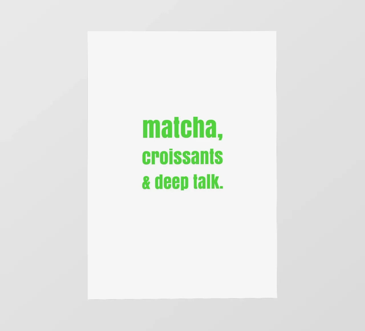 matcha, croissants & deep talk pellicola backlit da maramirage