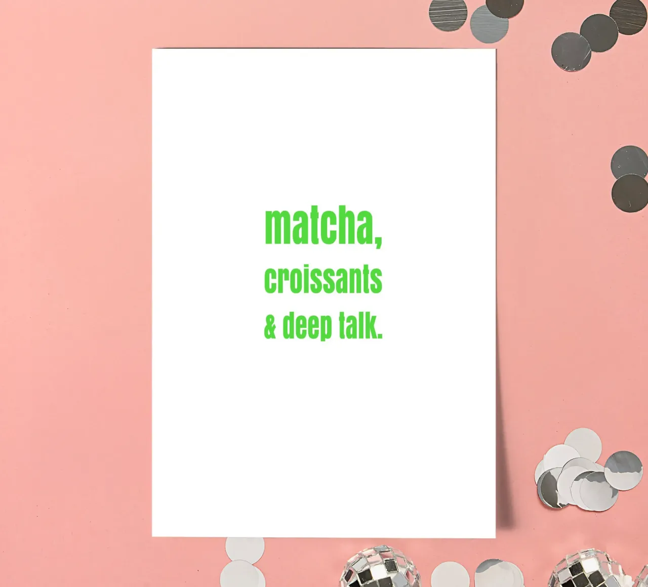 matcha, croissants & deep talk Stickerbogen von maramirage