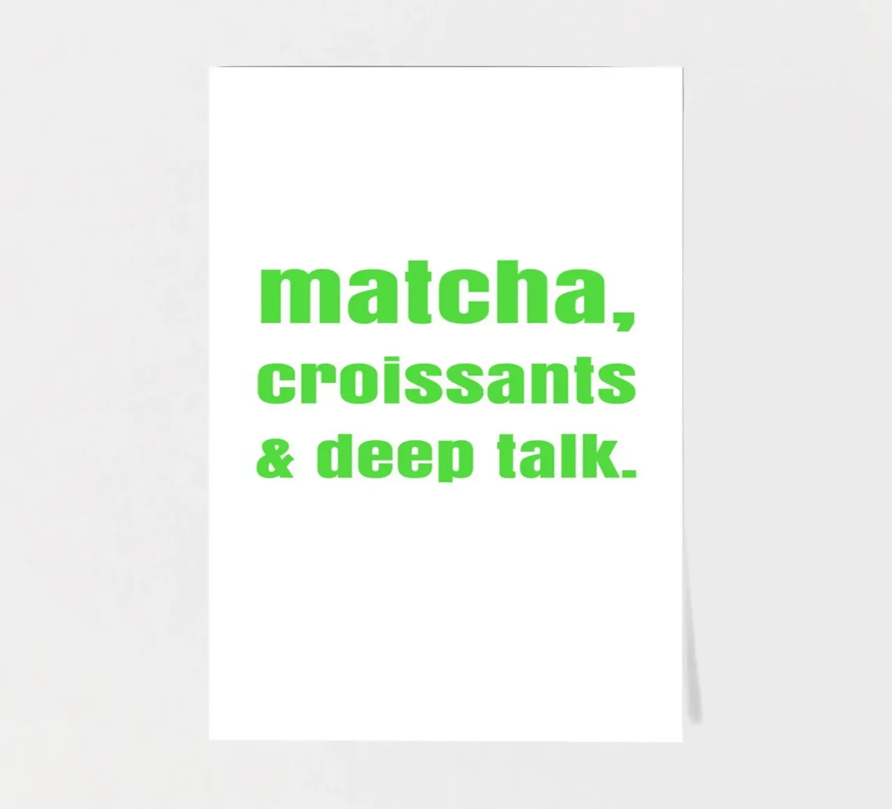 matcha, croissants & deep talk Stickerbogen von maramirage