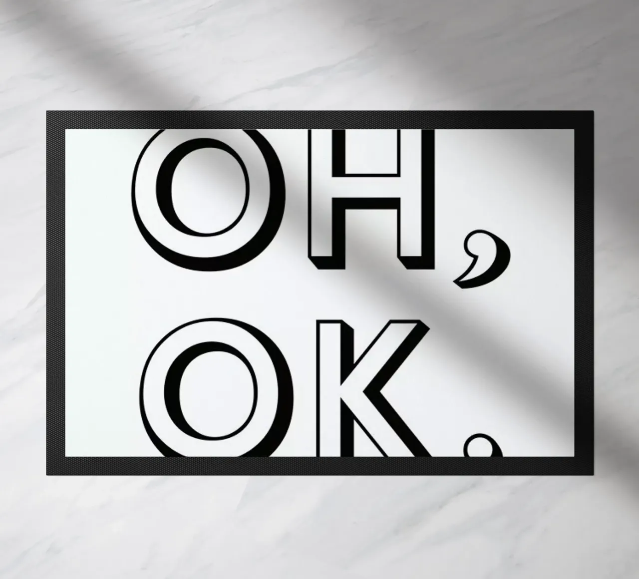 Oh ok doormat by Magdalena Lindstedt