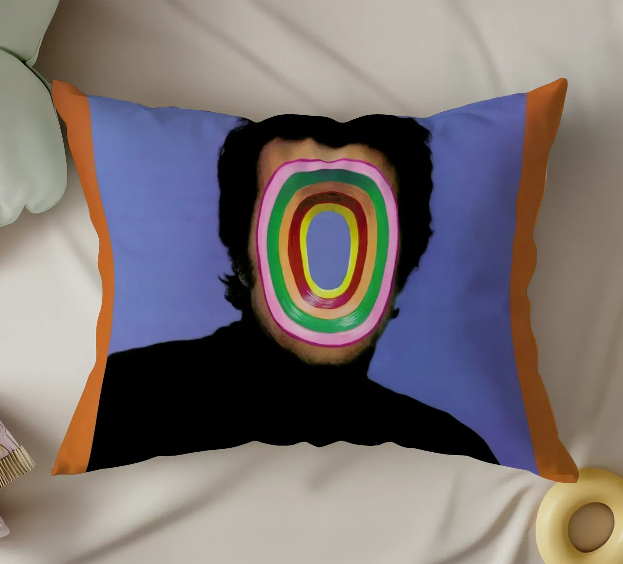 You Smile The Story Begins decorative cushion by Famous When Dead