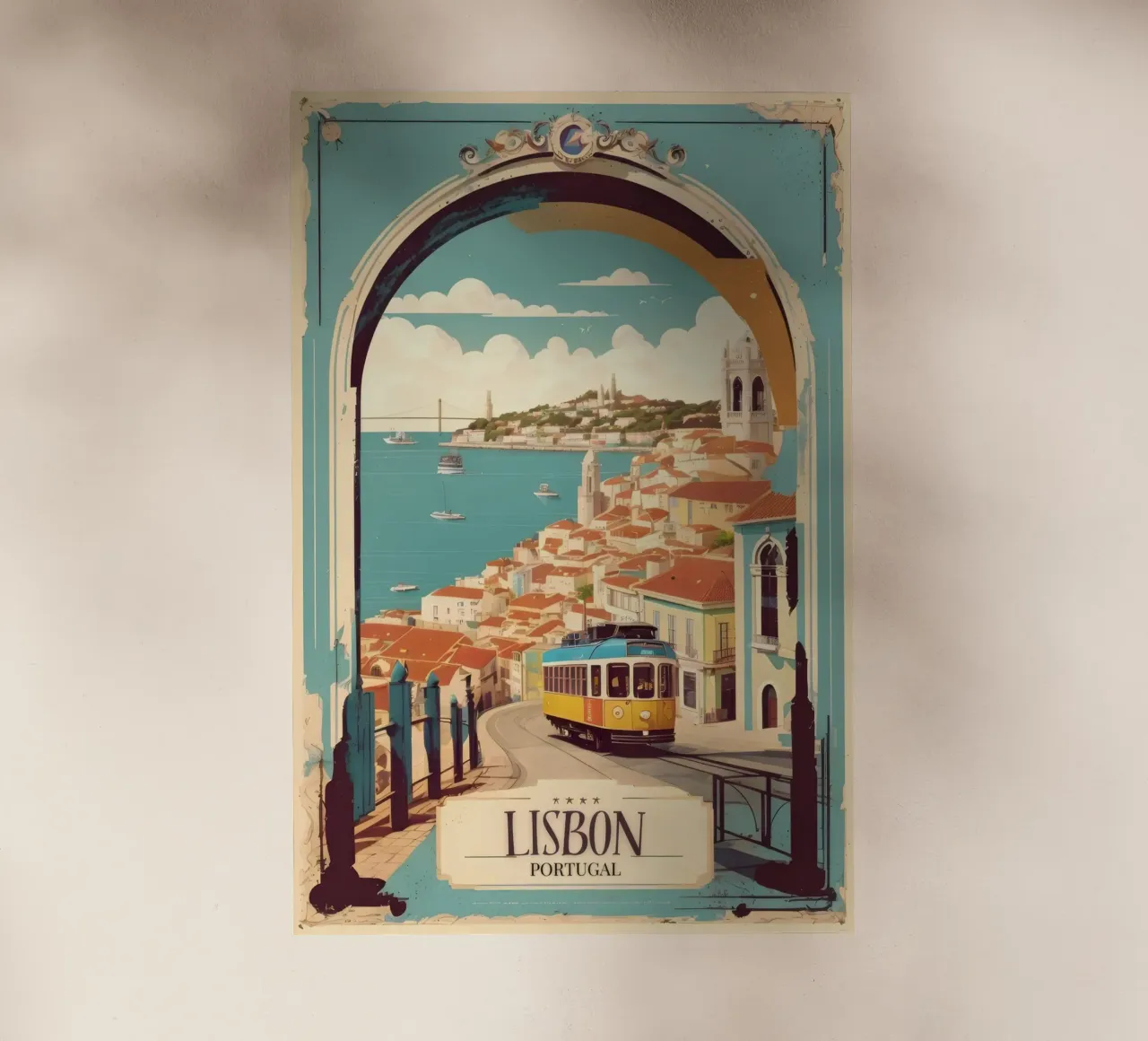 Lisbona Poster Bellezza portoghese pellicola backlit da muench benjamin