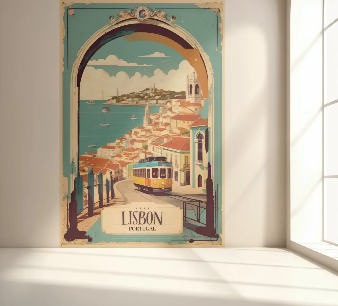 Lissabon Poster Portugiesische Schönheit Fototapete von muench benjamin