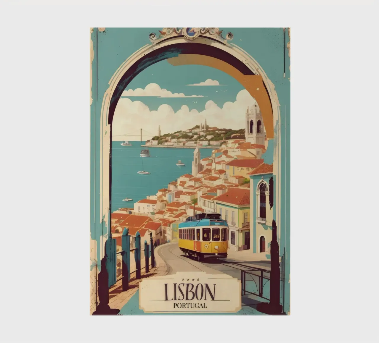 Lisbona Poster Bellezza portoghese diario da muench benjamin