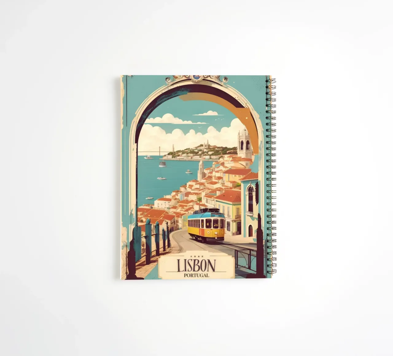 Lisbona Poster Bellezza portoghese diario ad anelli da muench benjamin