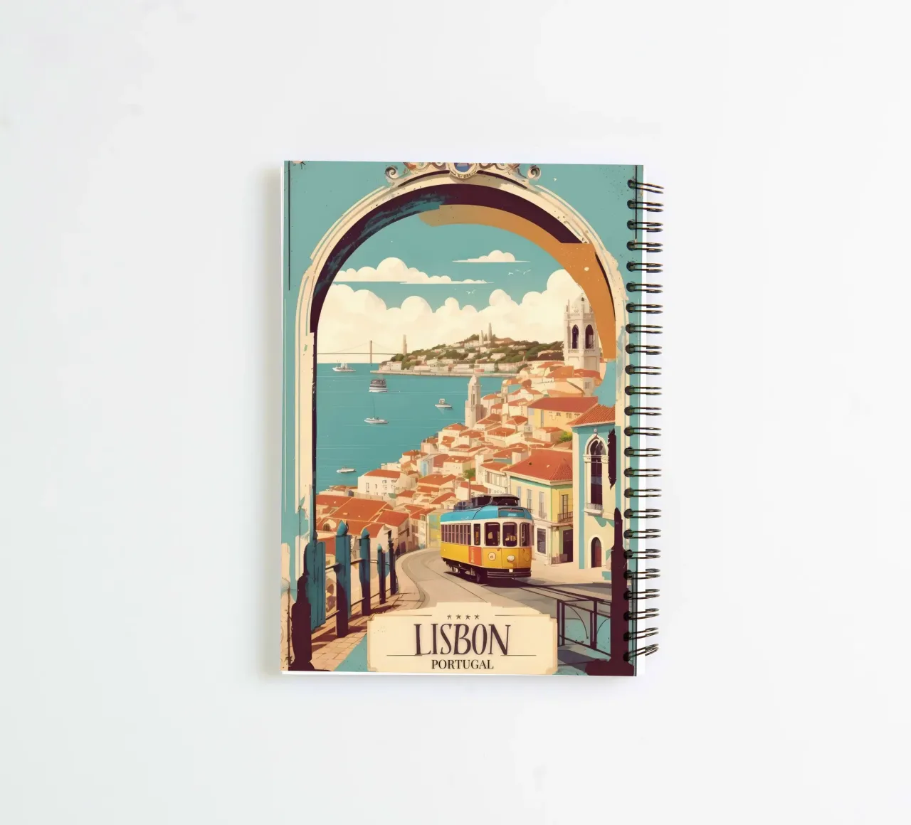 Lisbona Poster Bellezza portoghese diario ad anelli da muench benjamin