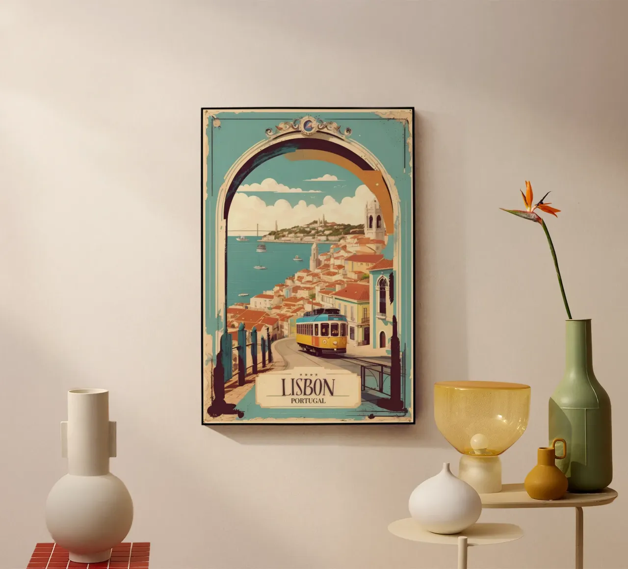 Lisbona Poster Bellezza portoghese plexiglass da muench benjamin