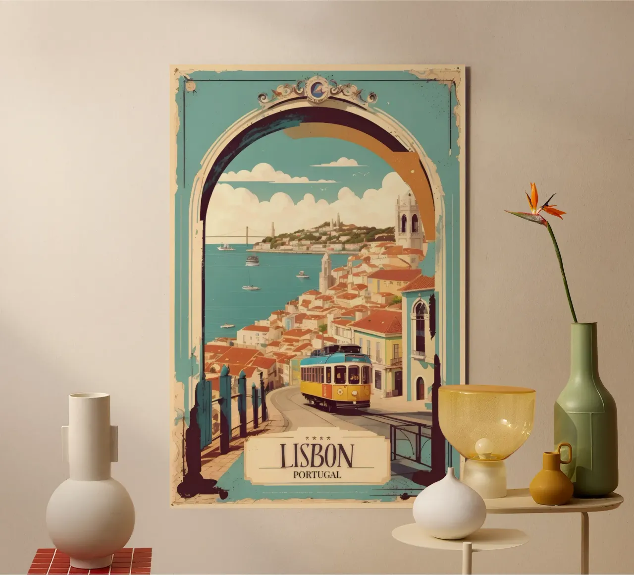 Lisbona Poster Bellezza portoghese alluminio dibond da muench benjamin