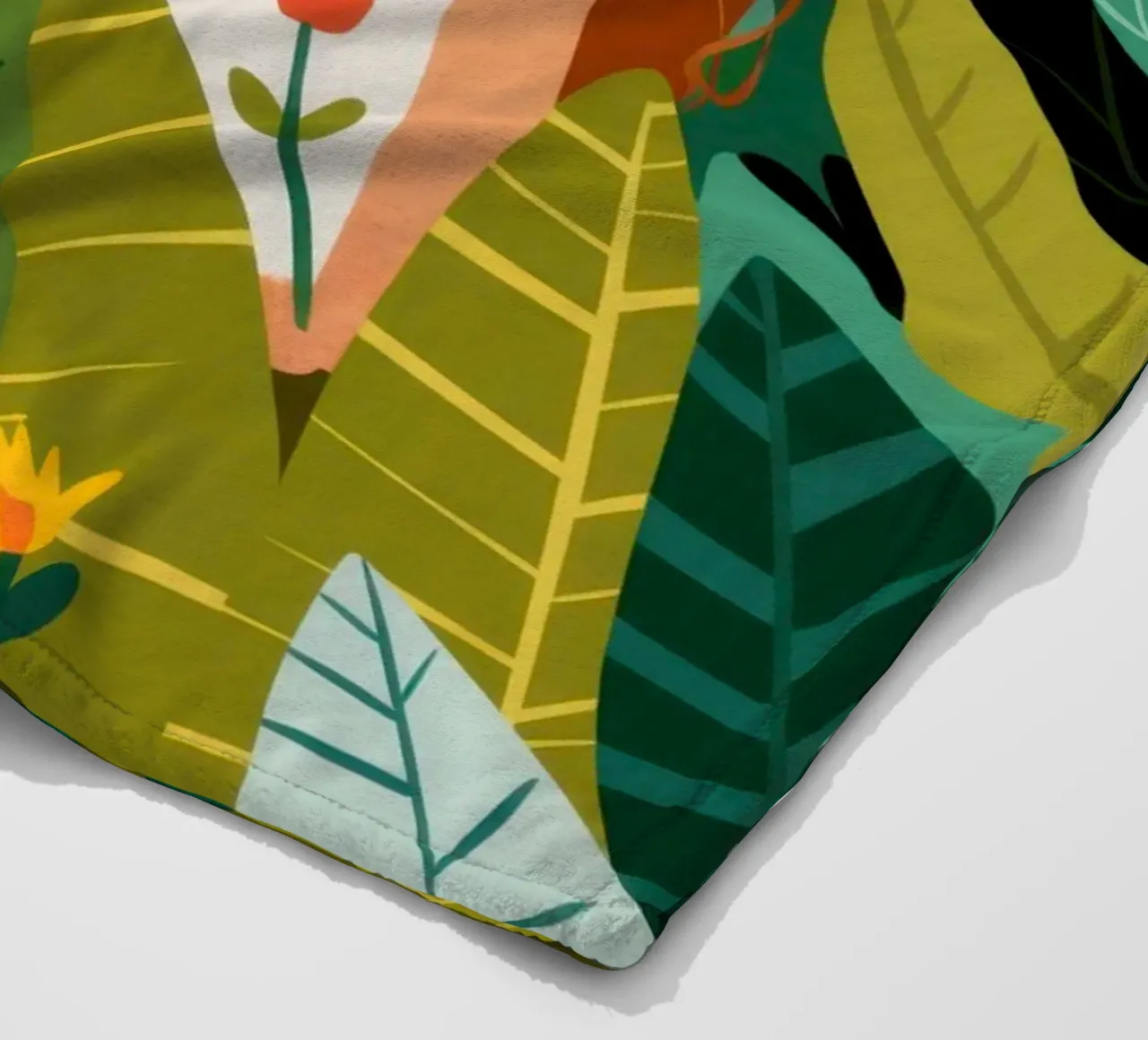Orange Grove Beauty fleece blanket by Marigold Tiga
