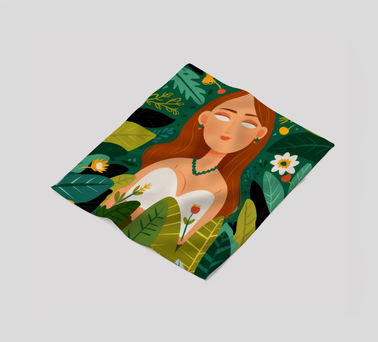 Orange Grove Beauty fleece blanket by Marigold Tiga