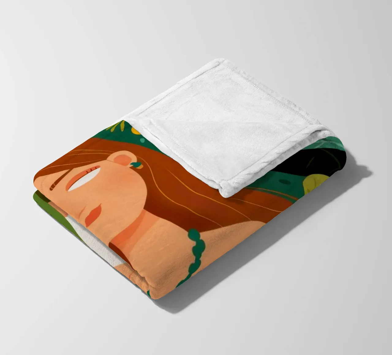 Orange Grove Beauty fleece blanket by Marigold Tiga