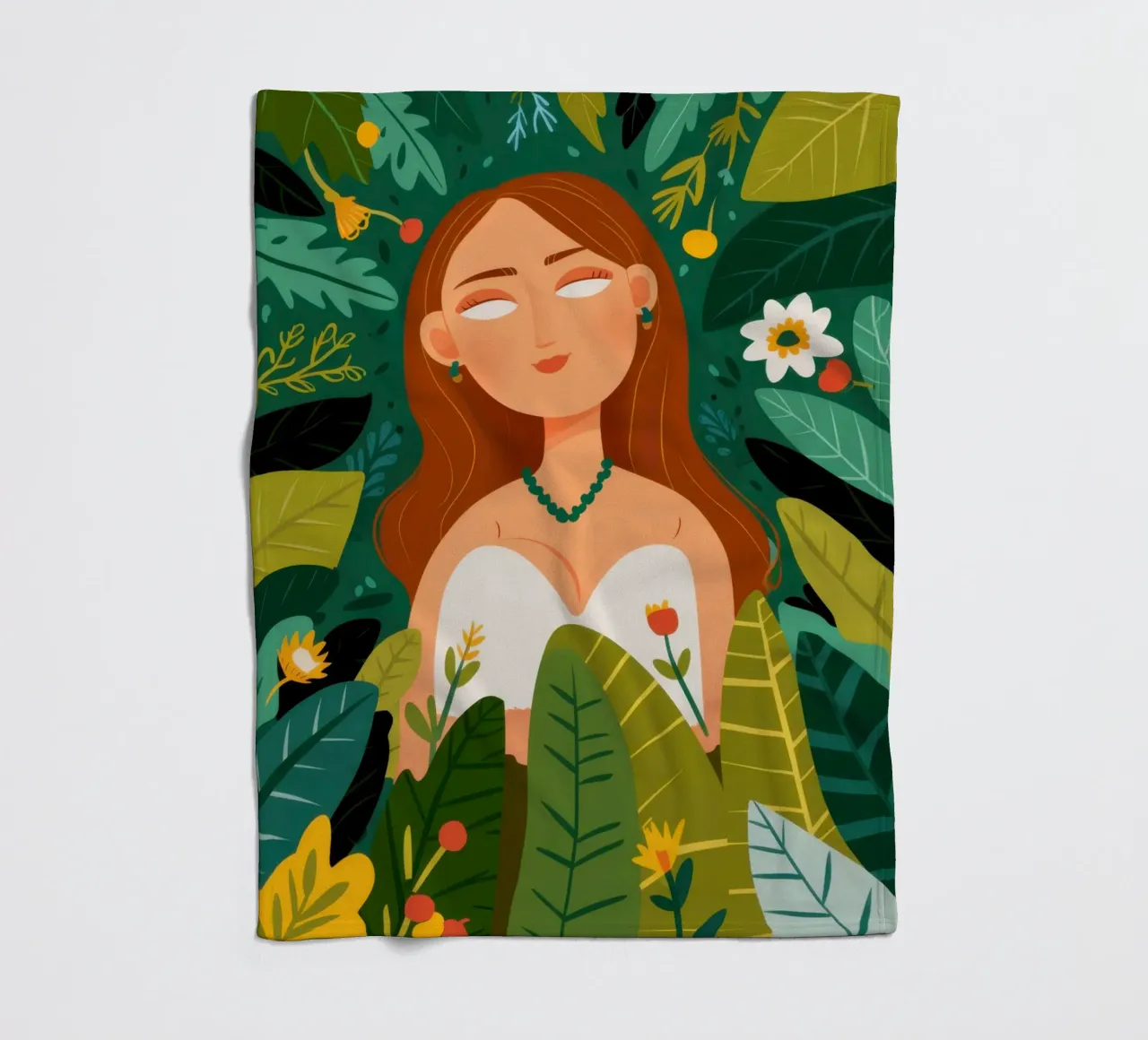 Orange Grove Beauty fleece blanket by Marigold Tiga