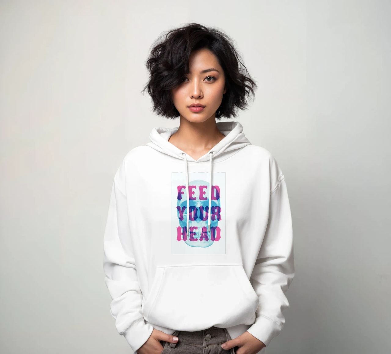 FEED YOUR HEAD felpa con cappuccio da The Indoor Type