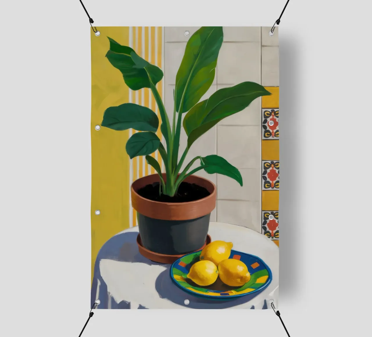 Piastrella Lemon Tree telo in pvc da Pale Aura