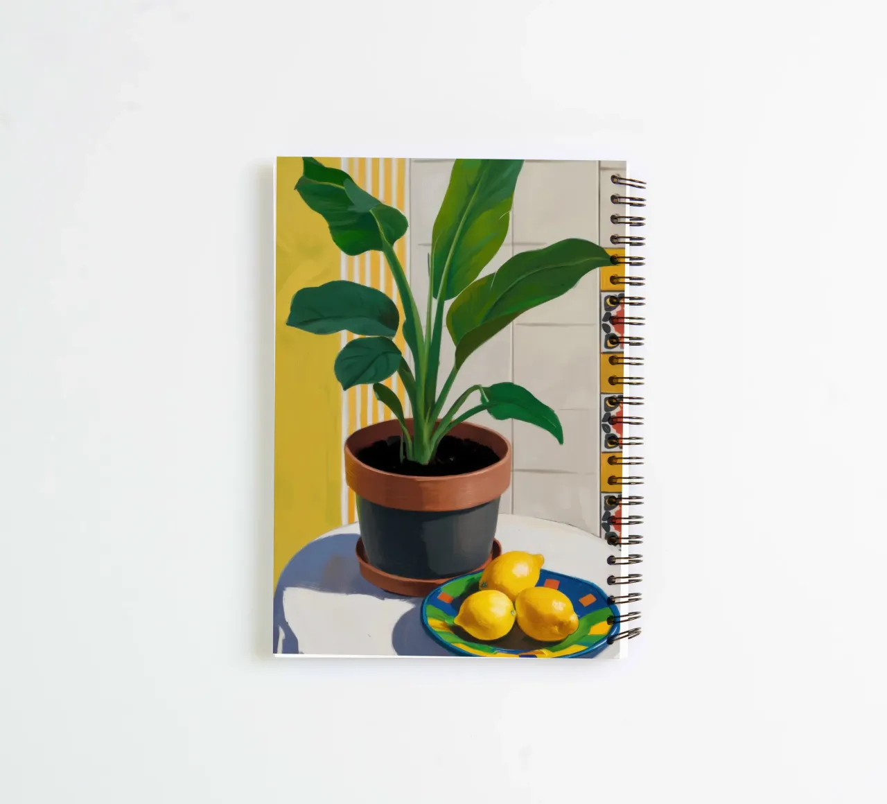 Lemon Tree Tile spiral notebook by Pale Aura