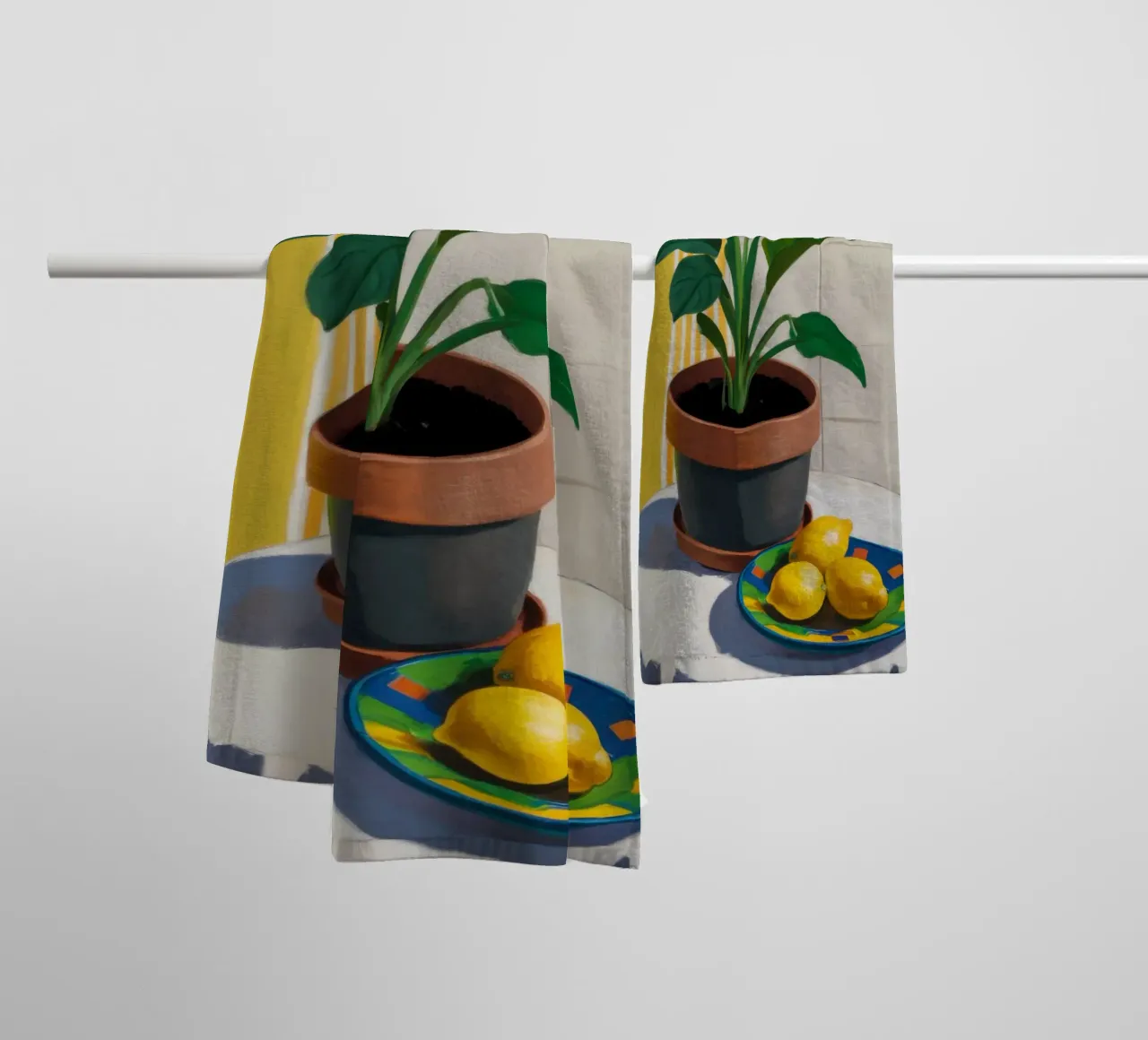 Piastrella Lemon Tree asciugamano da bagno da Pale Aura