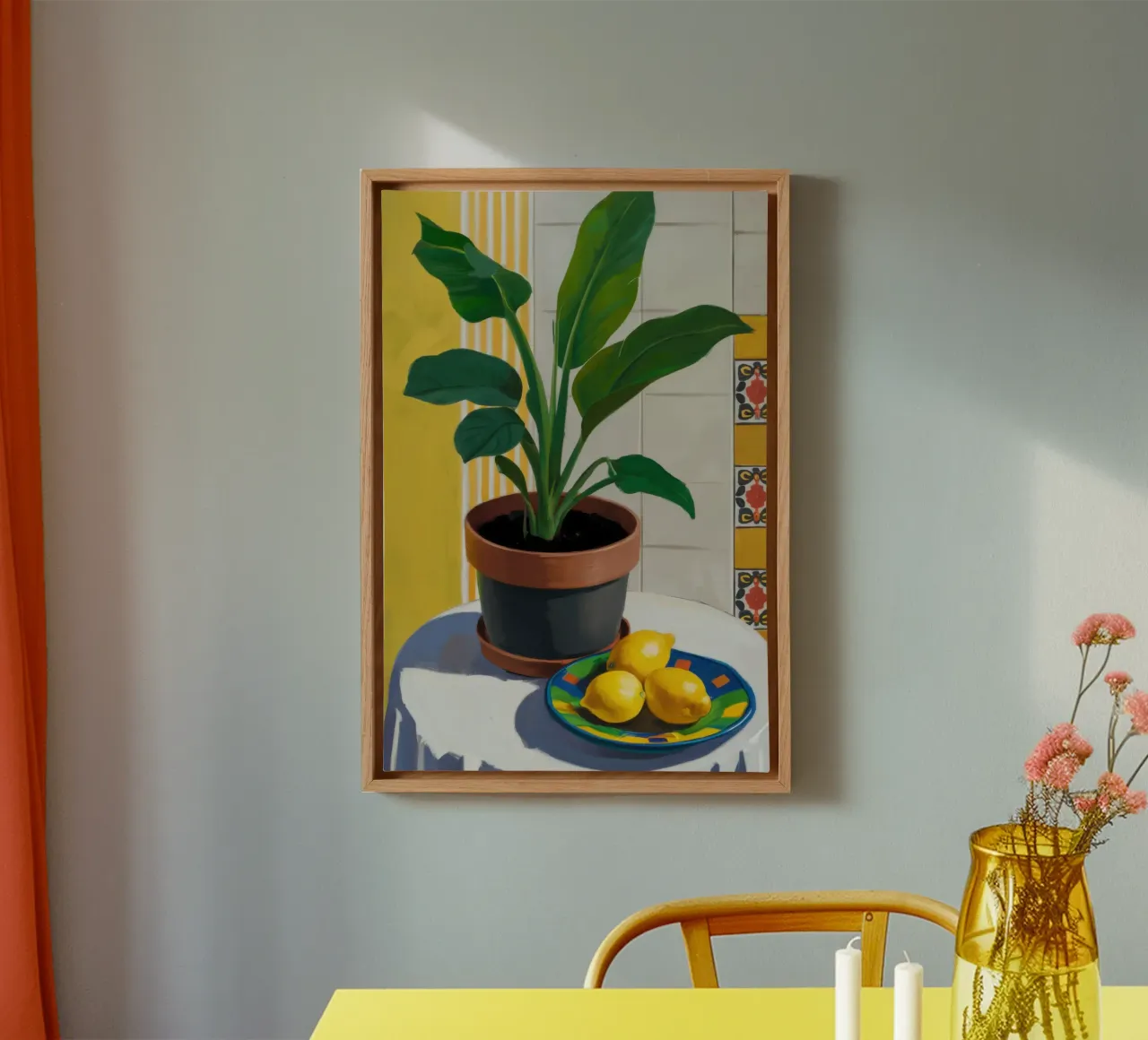 Lemon Tree Tile canvas by Pale Aura